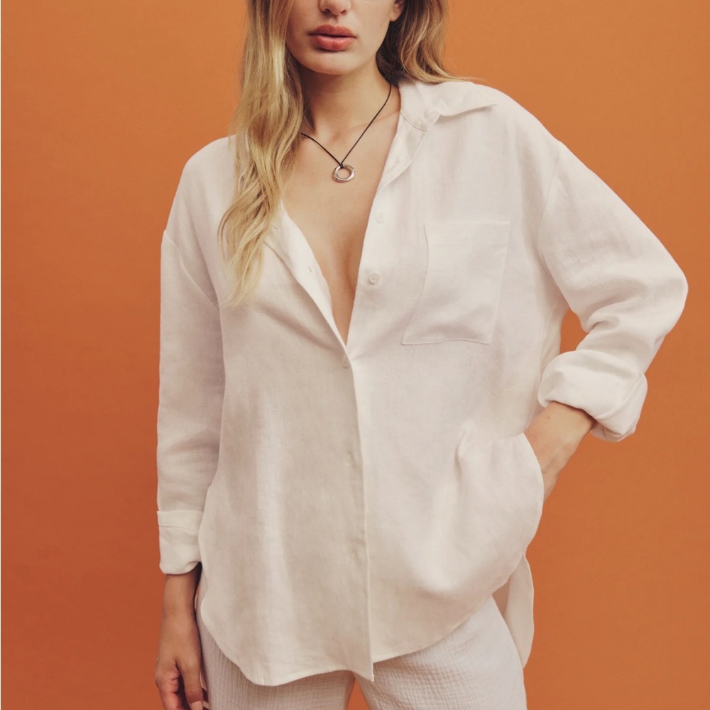Reformation Will Oversized Linen Shirt